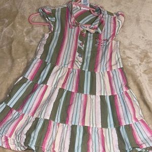 Cute striped and embroidered butterfly dress